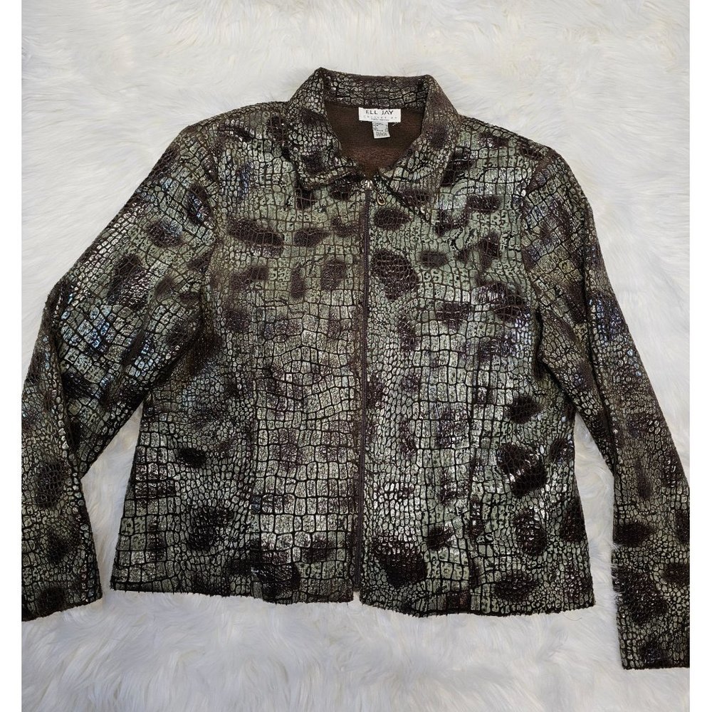 Ell Jay Collection Women's Zip Up Jacket, Size 18